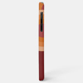 Coques Case-Mate iPhone Motif d'art rétro rouge bordeaux foncé orange (Dos/Gauche)