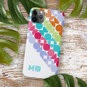 Case-Mate iPhone Case Motif d'art rétro violet rose aqua personnalisé