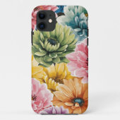 Coques Case-Mate iPhone Motif d'art rose bleu vert jaune orange (Dos)