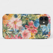 Coques Case-Mate iPhone Motif d'art rose bleu vert jaune orange (Dos (Horizontal))