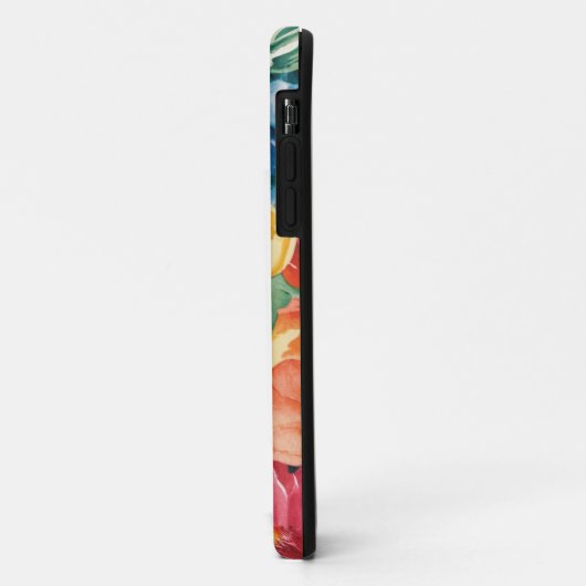 Coques Case-Mate iPhone Motif d'art rose bleu vert jaune orange (Dos/Gauche)