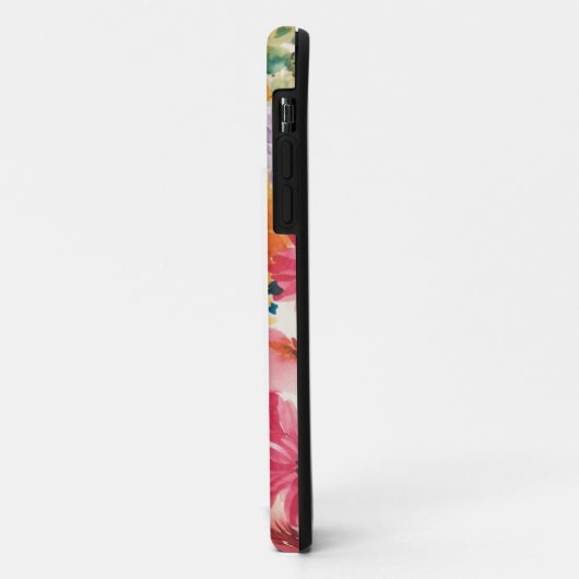 Coques Case-Mate iPhone Motif d'art rose bleu vert jaune orange (Dos/Gauche)