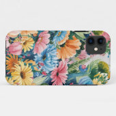 Coques Case-Mate iPhone Motif d'art rose bleu vert jaune orange (Dos (Horizontal))