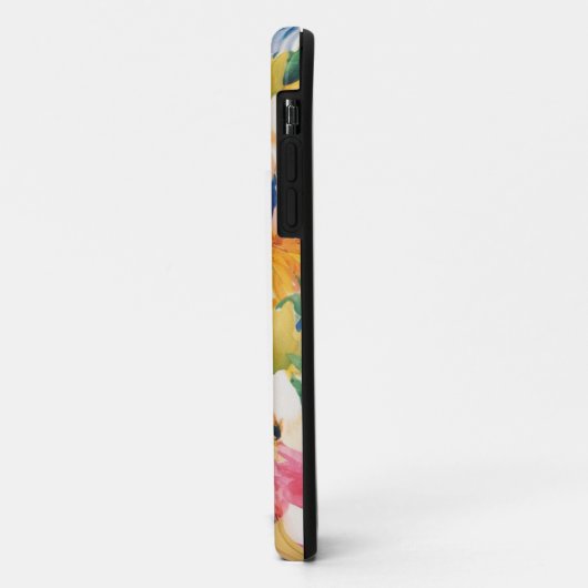 Coques Case-Mate iPhone Motif d'art rose bleu vert jaune orange (Dos/Gauche)