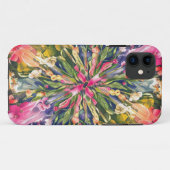 Coques Case-Mate iPhone Motif d'art rose bleu vert jaune orange (Dos (Horizontal))