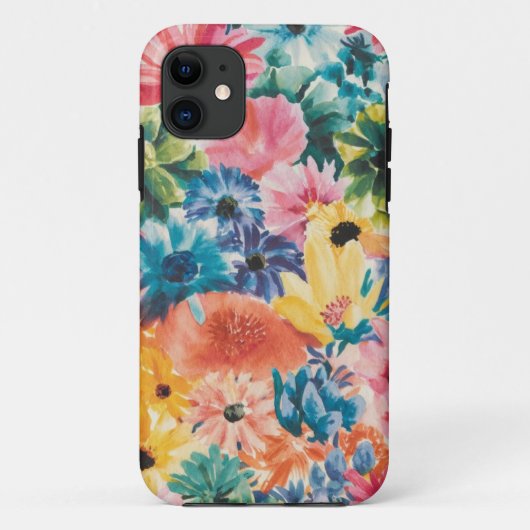 Coques Case-Mate iPhone Motif d'art rose bleu vert jaune orange (Dos)