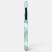 Coques Case-Mate iPhone Motif d'art Turquoise bleu bleu rétro (Dos/Gauche)