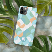Coques Case-Mate iPhone Motif d'art Turquoise bleu bleu rétro