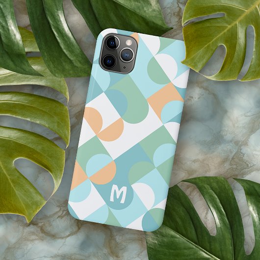 Coques Case-Mate iPhone Motif d'art Turquoise bleu bleu rétro