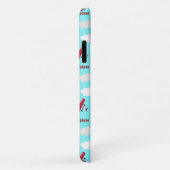 Coques Case-Mate iPhone Motif d'avion sur fond bleu (Dos/Droite)