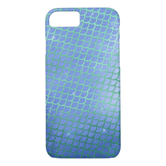 Coques Case-Mate iPhone Motif de balance de sirènes bleues et vertes (Dos)