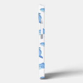 Coques Case-Mate iPhone Motif de baleine bleue d'aquarelle (Verso / Gauche)