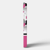 Coques Case-Mate iPhone Motif de balle de soccer rose Monogram (Verso / Gauche)