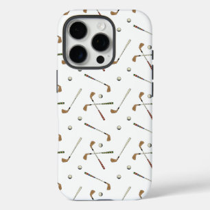 Coques iPhone 16 Pro Motif de balle du club de golf moderne blanc
