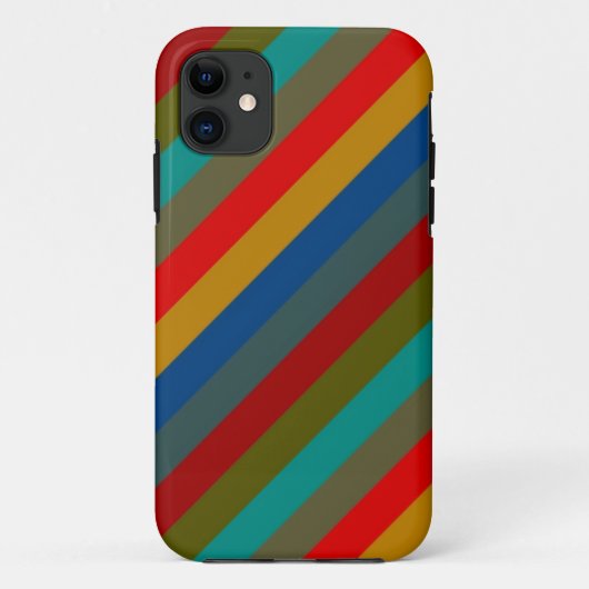 Coques Case-Mate iPhone Motif de bande couleur rétro tendance (Dos)