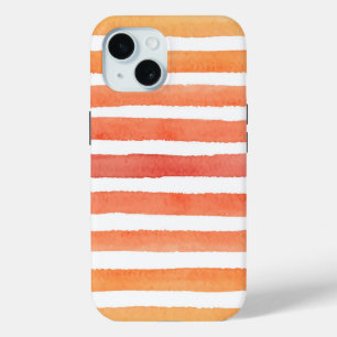 Coque Pour iPhone 15 Motif de bande d'aquarelle solaire
