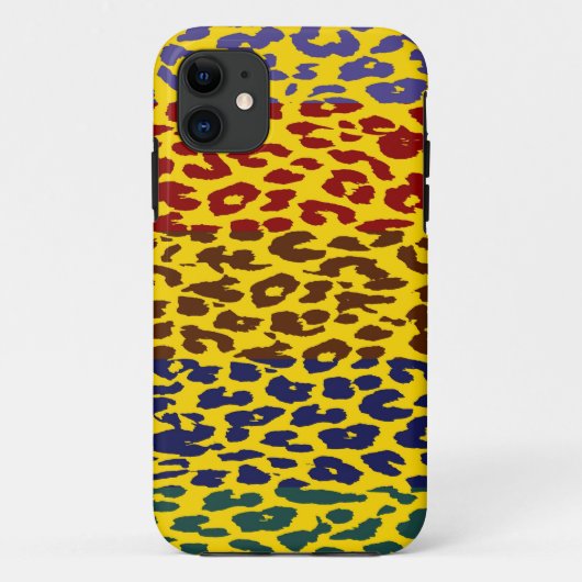 Coques Case-Mate iPhone Motif de bande de peau Empreinte de léopard multic (Dos)