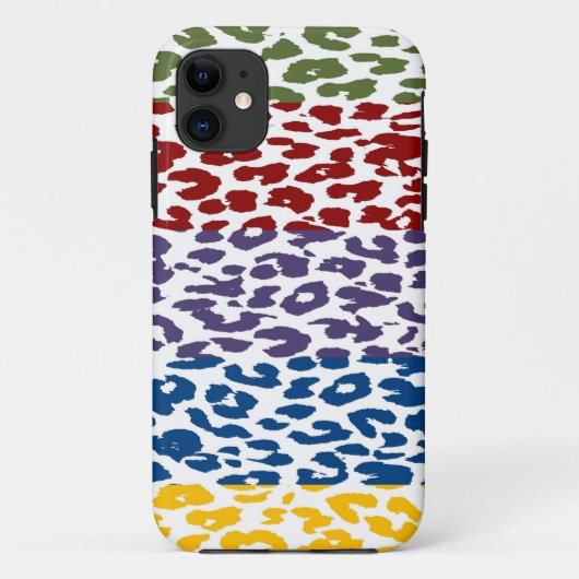 Coques Case-Mate iPhone Motif de bande de peau Empreinte de léopard rétro (Dos)