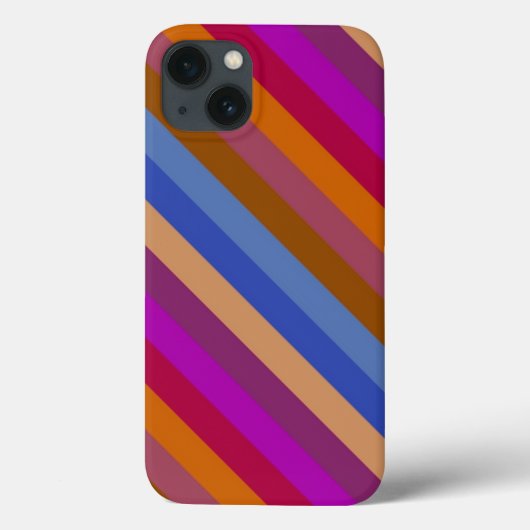 Coques Case-Mate iPhone Motif de bande des couleurs rétroactives (Verso)