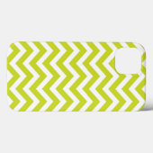 Coques Case-Mate iPhone Motif de bande vert Chevron (Verso (horizontal))