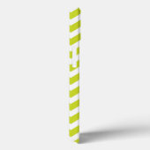 Coques Case-Mate iPhone Motif de bande vert Chevron (Verso / Droite)