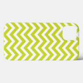 Coques Case-Mate iPhone Motif de bande vert Chevron (Verso (horizontal))