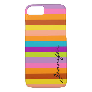 Case-Mate iPhone Case Motif de bandes colorées rétro #22