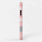Coques Case-Mate iPhone Motif de bandes d'aquarelle rose pâle (Dos/Droite)
