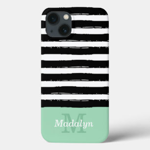 Case-Mate iPhone Case Motif de bandes de peinture noire avec cas Monogra