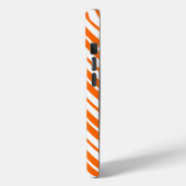 Coques Case-Mate iPhone Motif de bandes verticales blanches orange (Verso / Gauche)