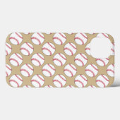 Coques Case-Mate iPhone Motif de baseball (Verso (horizontal))