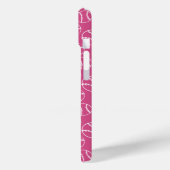 Coques Case-Mate iPhone Motif de baseball personnalisé en rose (Verso / Gauche)