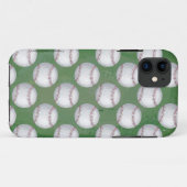 Coques Case-Mate iPhone Motif de baseball sur Green (Dos (Horizontal))