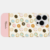 Coques Case-Mate iPhone Motif de beigne rose (Verso (horizontal))