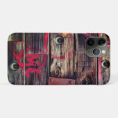 Coques Case-Mate iPhone Motif de bois rustique industriel monogramme (Dos (Horizontal))