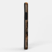 Coques Case-Mate iPhone Motif de bois rustique industriel monogramme (Dos/Droite)