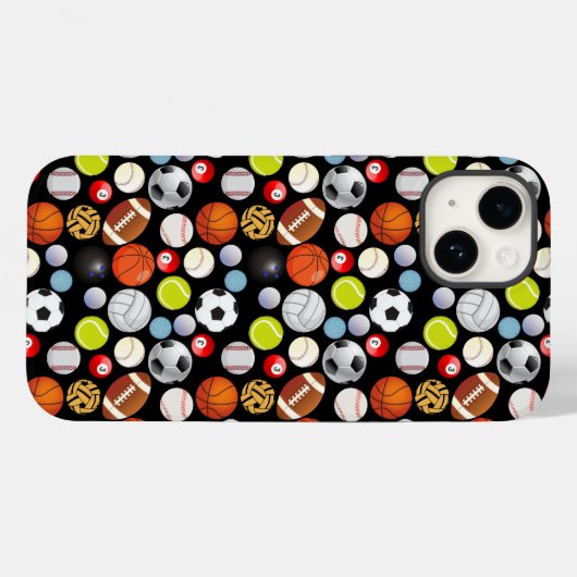 Coques Case-Mate iPhone Motif de boules de sport (Verso (horizontal))