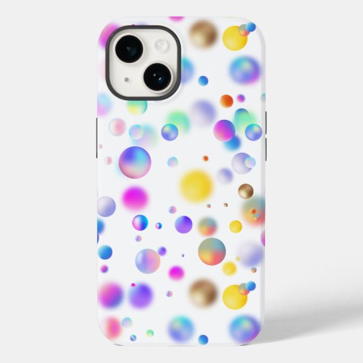 Coques Case-Mate iPhone motif de boules flottantes 3D. Aucun groupe (Verso)