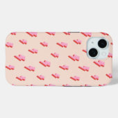 Coques Case-Mate iPhone Motif de boulon de foudre rose (Verso (horizontal))