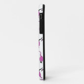 Coques Case-Mate iPhone Motif de boutons de chats violets (Dos/Gauche)