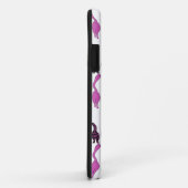 Coques Case-Mate iPhone Motif de boutons de chats violets (Dos/Droite)