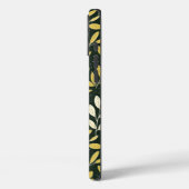 Coques Case-Mate iPhone Motif de branches feuillues jaunes et crème (Verso / Gauche)