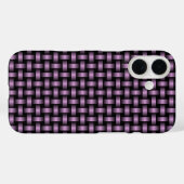 Coques Case-Mate iPhone Motif de brasage noir violet (Verso (horizontal))