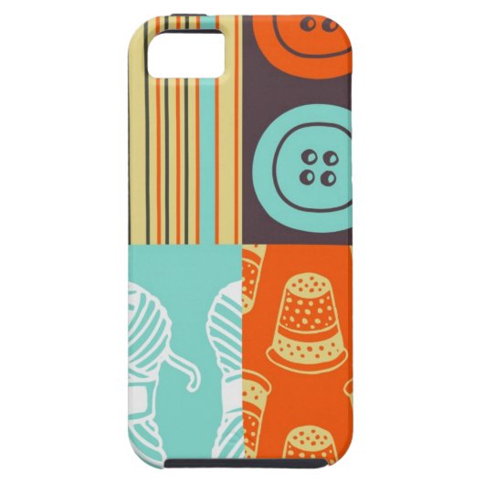 Coques Case-Mate iPhone motif de Bruit-art - cousant (Dos)