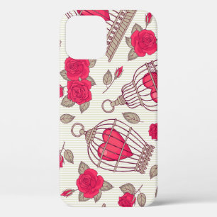 Case-Mate iPhone Case Motif de cages à oiseaux florales roses