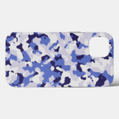 Coques Case-Mate iPhone Motif de camouflage bleu Coque-coque iphone Mate (Verso (horizontal))