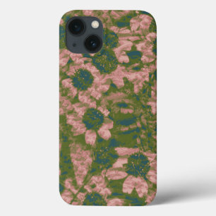 Etui iPhone 13 Motif de camouflage de fleur