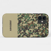 Coques Case-Mate iPhone Motif de camouflage de nom personnalisé (Dos (Horizontal))