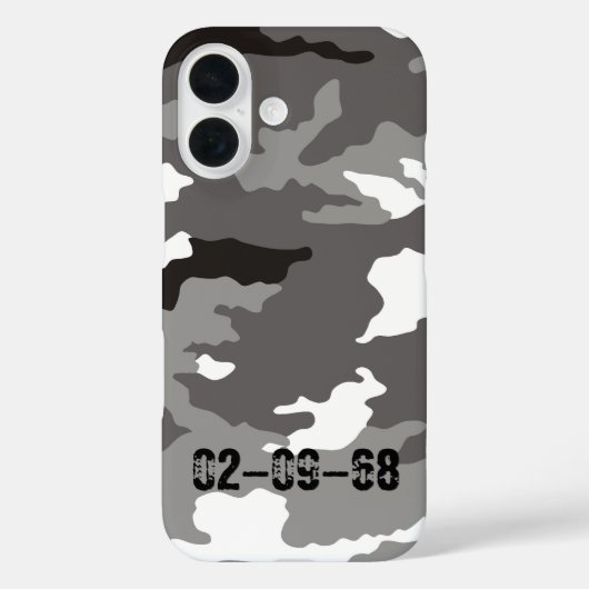 Coques Case-Mate iPhone Motif de camouflage gris (Verso)