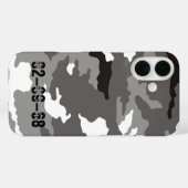 Coques Case-Mate iPhone Motif de camouflage gris (Verso (horizontal))